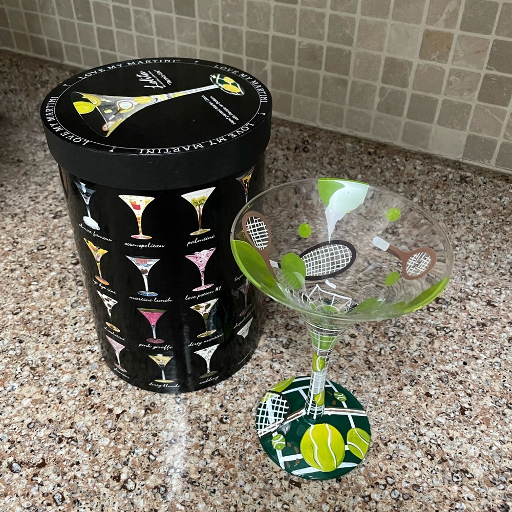 Tennis-tini Martini Glass by Lolita